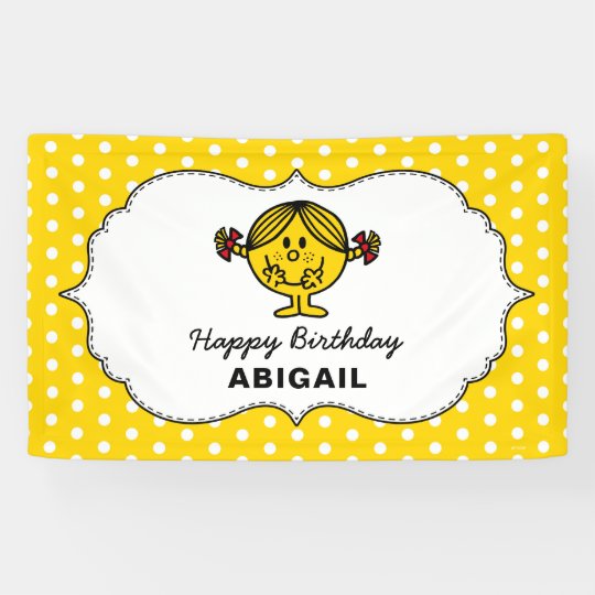 Little Miss Sunshine Yellow Birthday Banner Zazzle Com