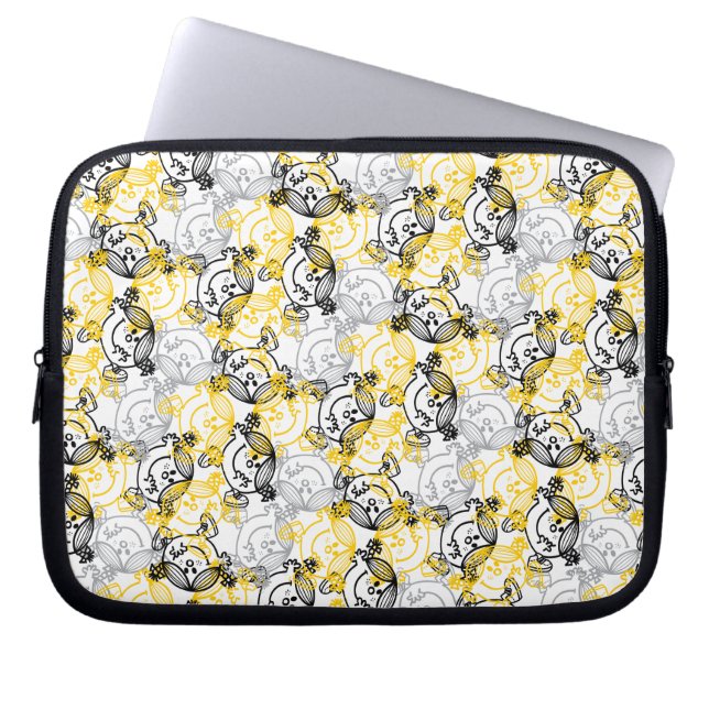 Little Miss Sunshine Yellow Character Pattern Laptop Sleeve (Front)