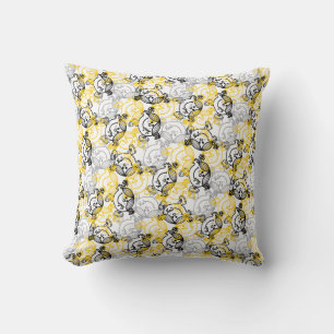 Little Miss Sunshine Yellow Character Pattern Throw Pillow