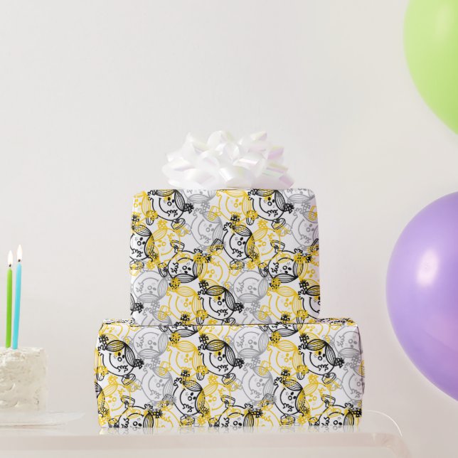Little Miss Sunshine Yellow Character Pattern Wrapping Paper (Party Gifts)