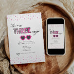 Little Miss Threenager 3rd Birthday Invitation<br><div class="desc">Is your little girl growing into the perfect threenager? Here at Calla Moon Studio, we know all about that! Three-year-olds are learning all about the world and themselves, and we personally love the "little miss threenager phase." If you know what we are talking about, this playful and sweet birthday invitation...</div>