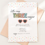 Little Miss Threenager 3rd Birthday Invitation<br><div class="desc">Thanks for checking out one of Calla Moon Studio's best sellers -- this cheerful rainbow "Little Miss Threenager" invitation. With the cheerful colors and sassy sunglasses,  this invitation is the perfect way to celebrate your little threenager's third birthday!</div>