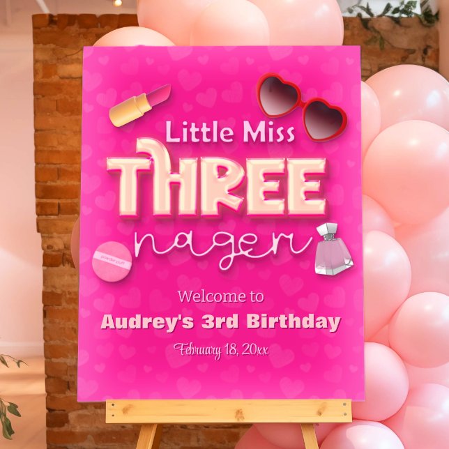 Little Miss Threenager  Welcome Sign (Little Miss Threenager Welcome Sign)