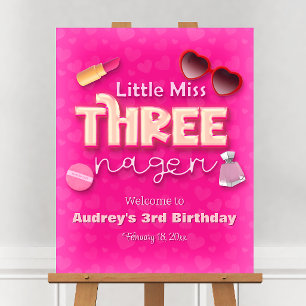 Little Miss Threenager Welcome Sign