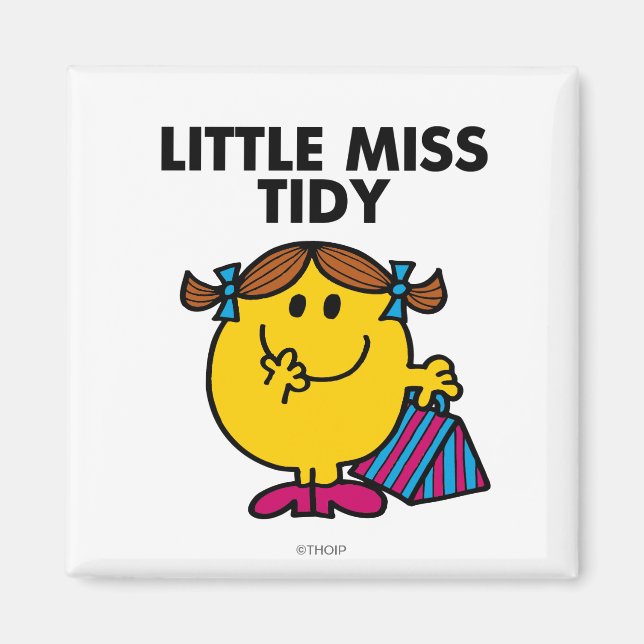 Little Miss Tidy | Black Lettering Magnet (Front)