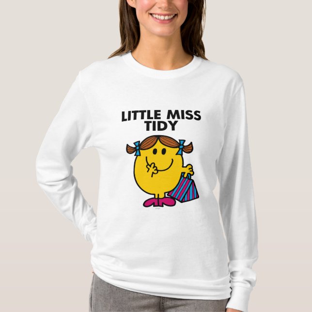 Little Miss Tidy | Black Lettering T-Shirt (Front)