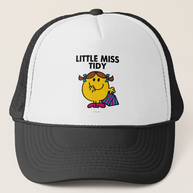 Little Miss Tidy | Black Lettering Trucker Hat (Front)