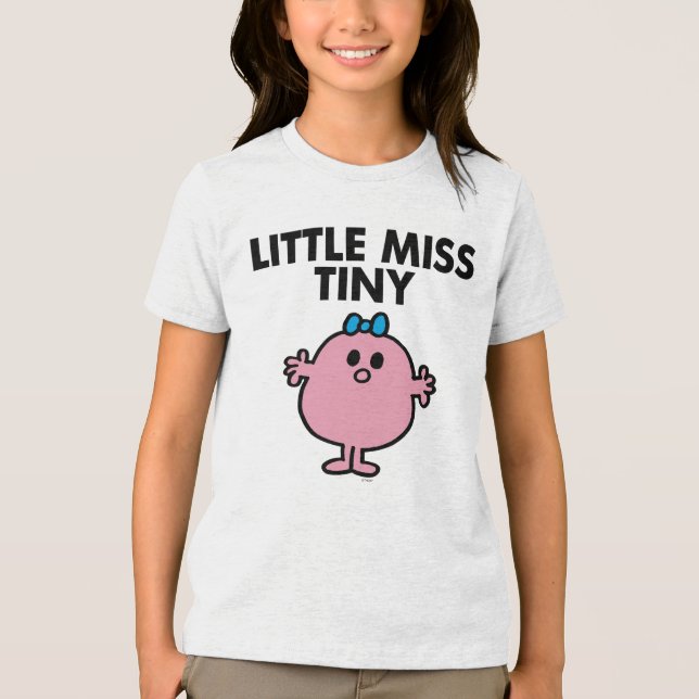 Little Miss Tiny | Black Lettering Tri-Blend Shirt (Front)