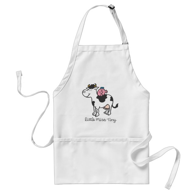 Little Miss Tiny | Cow Riding Adult Apron (Front)