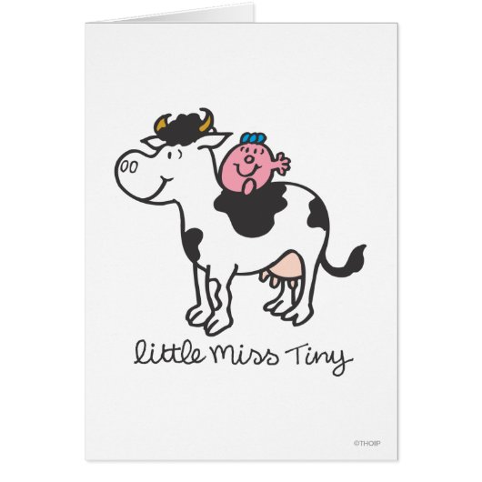 Little Miss Tiny | Cow Riding Cards (Front)