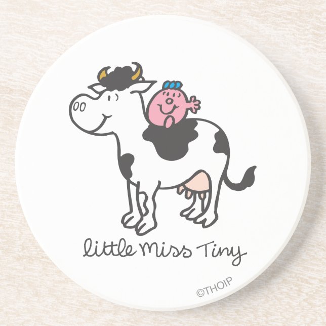 Little Miss Tiny | Cow Riding Drink Coaster (Front)