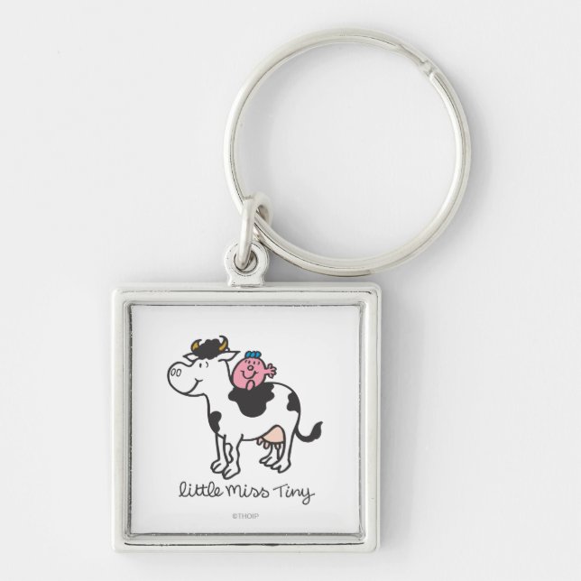 Little Miss Tiny | Cow Riding Keychain (Front)