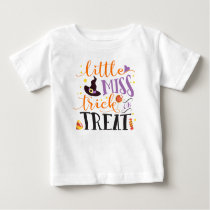 little miss trick or treat cute halloween baby T-Shirt