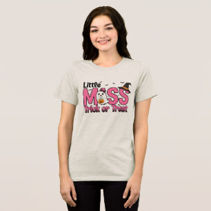 “Little Miss Trick or Treat” Halloween T-Shirt Tri-Blend Shirt