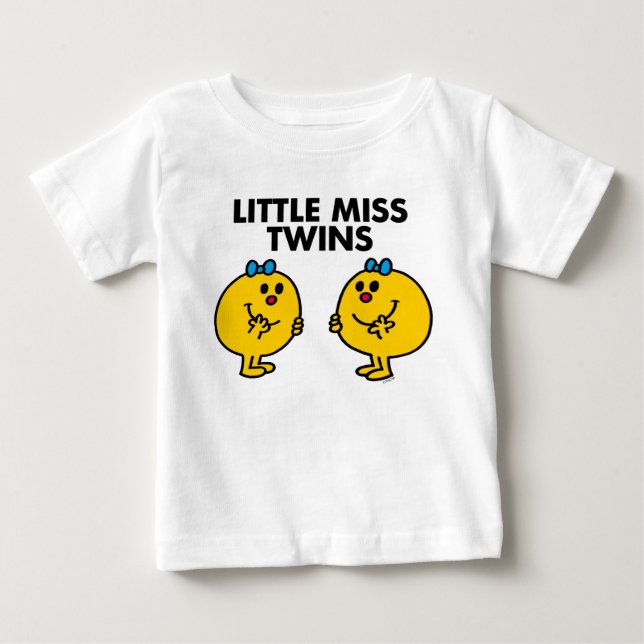 Little Miss Twins | Two Much Fun Baby T-Shirt (Front)