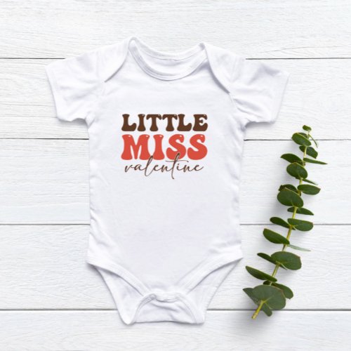 Little Miss Valentine Baby Bodysuit