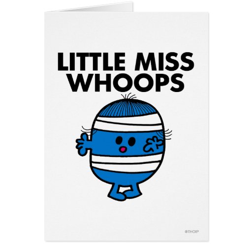 Little Miss Whoops Classic Greeting Card | Zazzle