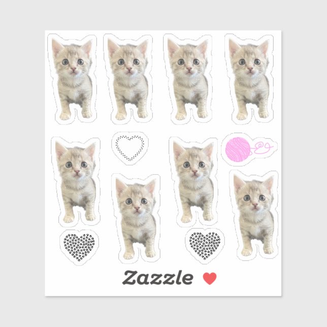 Little Miss Winter - Cat / Kitten  Sticker (Sheet)