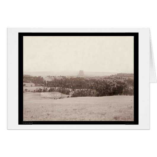 Little Missouri Buttes & Devil's Tower WY 1890 (Front Horizontal)