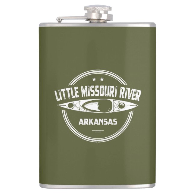 Little Missouri River Arkansas Kayaking Flask (Front)