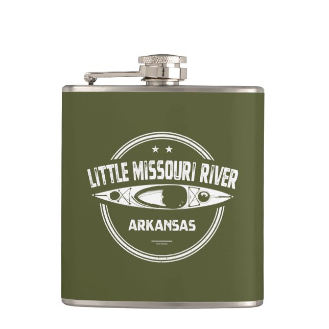 Little Missouri River Arkansas Kayaking Flask (Front)