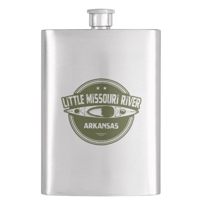 Little Missouri River Arkansas Kayaking Flask (Front)