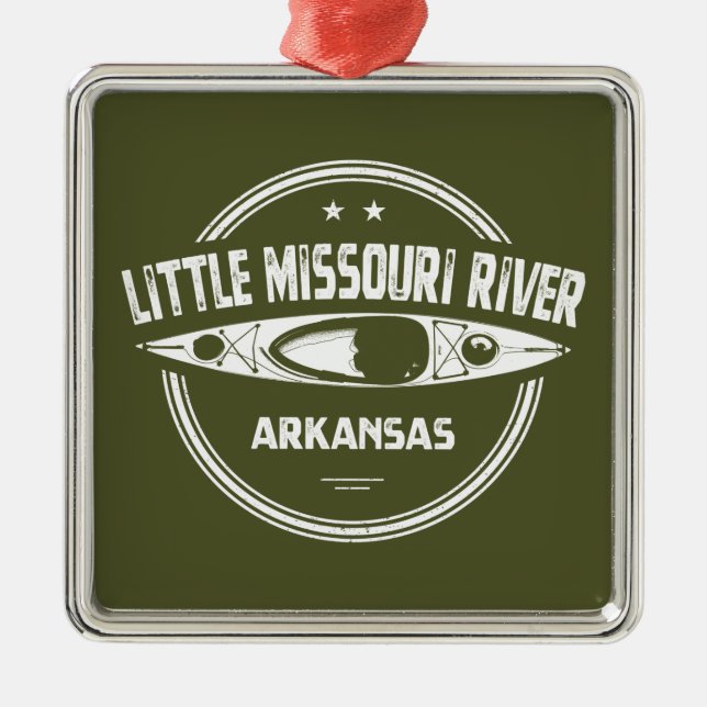 Little Missouri River Arkansas Kayaking Metal Ornament (Front)