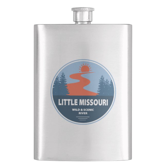 Little Missouri Wild And Scenic River Arkansas Flask (Front)