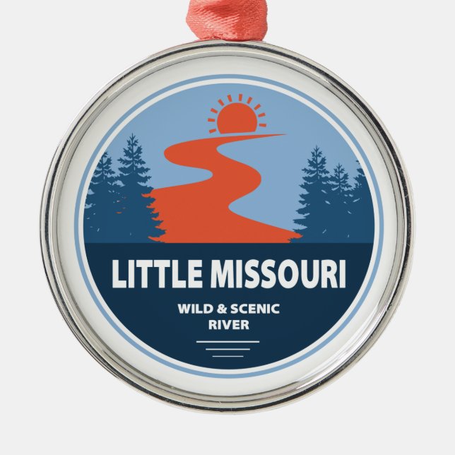 Little Missouri Wild And Scenic River Arkansas Metal Ornament (Front)