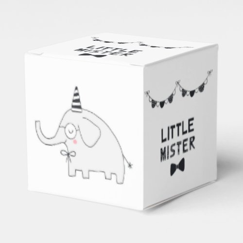 Little Mister  Baby Party Elephant  Favor Boxes