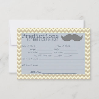 Little Mister Babyshower Predictions Invitation