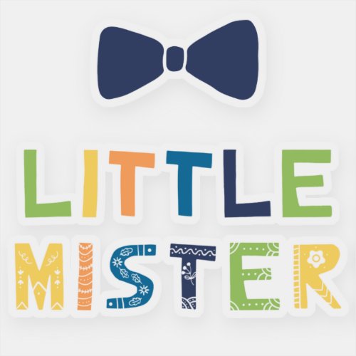 Little Mister Bow Tie Sticker