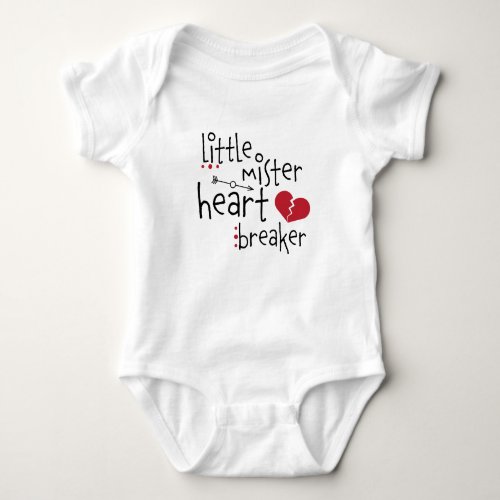 Little Mister Heartbreaker Baby Boy Baby Bodysuit