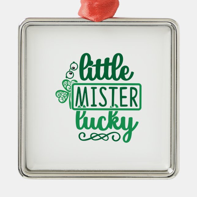 Little Mister Lucky Metal Ornament (Front)
