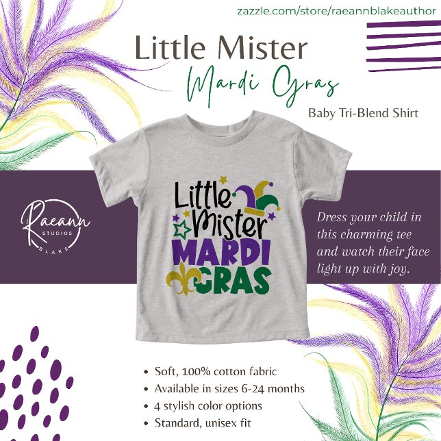Little Mister Mardi Gras Toddler Tri-Blend Shirt (Creator Uploaded)