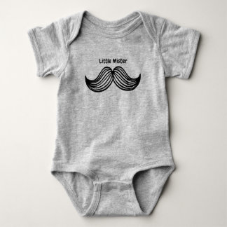 Little Mister Moustache Boy Baby Bodysuit