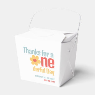 Little Mister Onederful Groovy First Birthday Favor Boxes