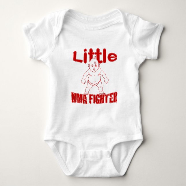 Little MMA Fighter Martial Arts Baby Baby Bodysuit (Front)