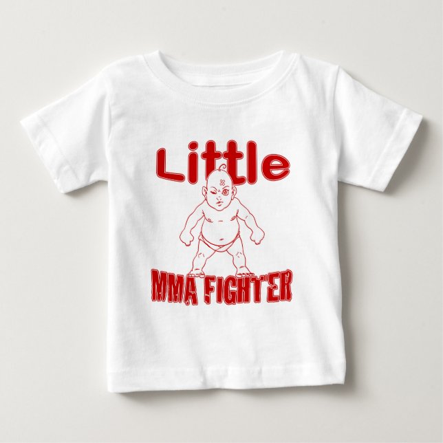 Little MMA Fighter Martial Arts Baby T-Shirt (Front)