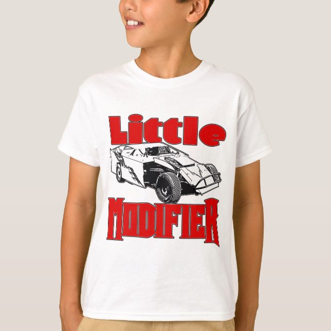Little Modifier - Dirt Modified Racing T-Shirt (Front)
