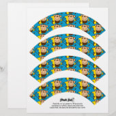 Little Monkey 1st Birthday Boy Cupcake Wrappers (Front/Back)