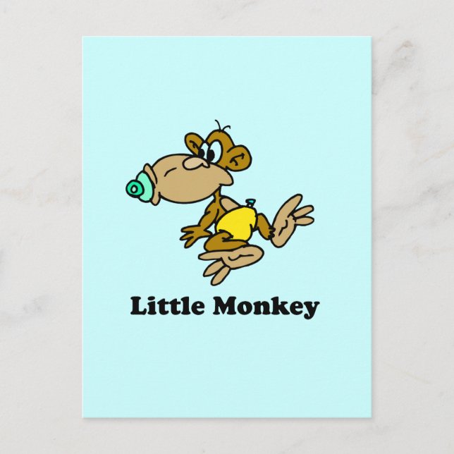 Little Monkey baby t-shirt Postcard (Front)