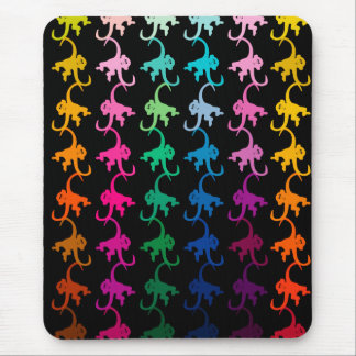 Little monkey black mouse pad