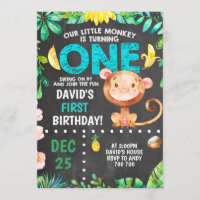 Little Monkey First Birthday Boy Party
