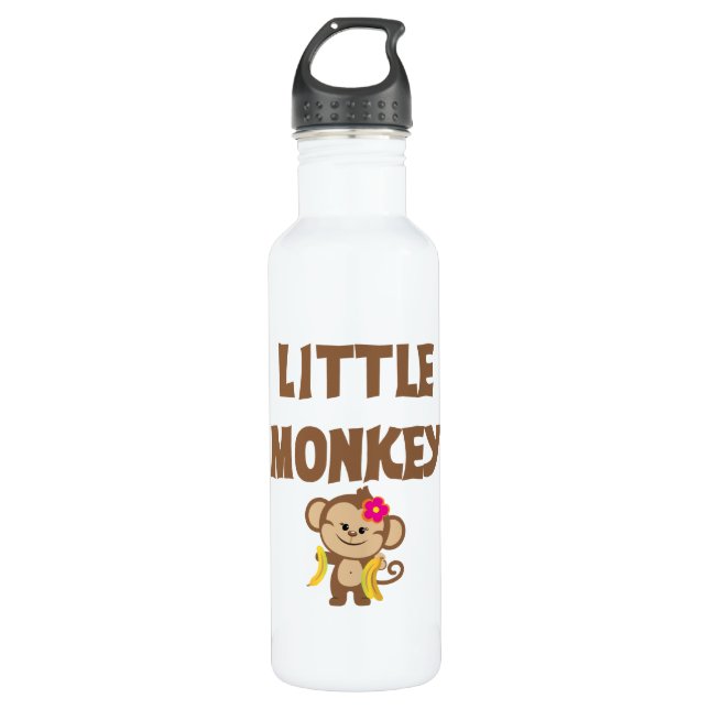 Little Monkey (Girl) Water Bottle (Front)