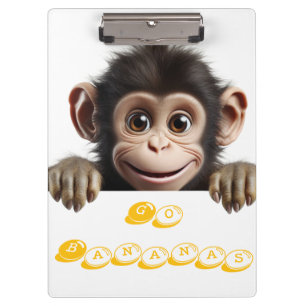 little monkey go bananas clipboard