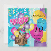 Little Monkey Kids Birthday Party Invitation (Front)