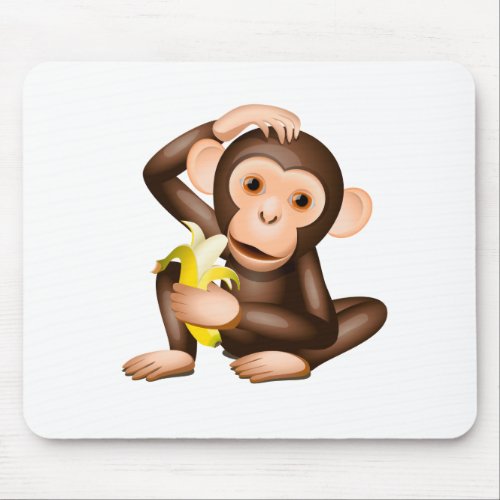 Little monkey mouse pad