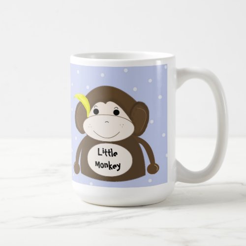 Little Monkey with a Yellow Banana Coffee Mug