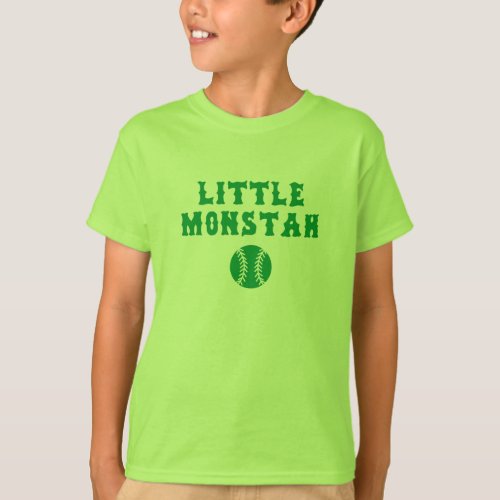 Little Monstah Green Kids Shirt